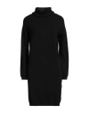 HAVEONE HAVEONE WOMAN MINI DRESS BLACK SIZE ONESIZE VISCOSE, POLYESTER, POLYAMIDE