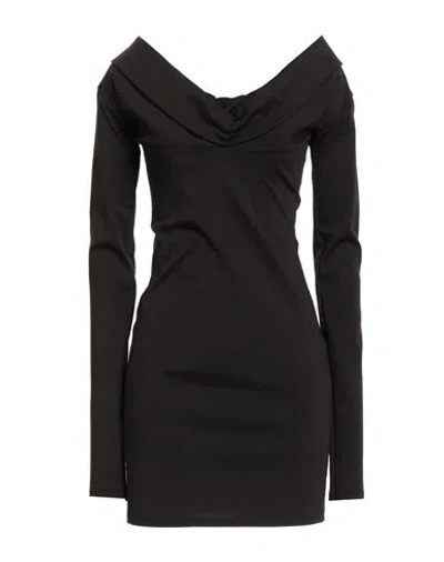 Haveone Woman Mini Dress Black Size S Cotton, Polyester, Elastic Fibres