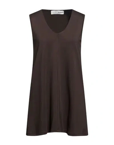 Haveone Woman Mini Dress Brown Size S Viscose, Nylon, Elastane