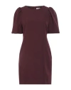Haveone Woman Mini Dress Burgundy Size S Polyester, Elastane