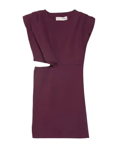 Haveone Woman Mini Dress Burgundy Size Xs Polyester, Elastane In Purple