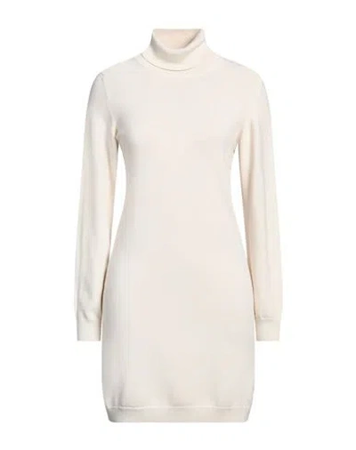 Haveone Woman Mini Dress Cream Size 2 Viscose, Polyamide In White