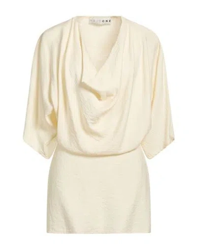Haveone Woman Mini Dress Cream Size S Viscose, Polyamide In Neutral