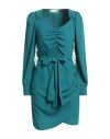Haveone Woman Short Dress Deep Jade Size L Polyester In Green