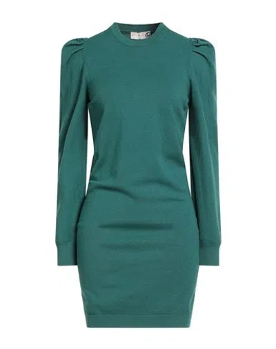 Haveone Woman Mini Dress Green Size Onesize Viscose, Polyester, Polyamide