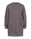 Haveone Woman Mini Dress Grey Size Onesize Polyester, Viscose, Elastane In Gray