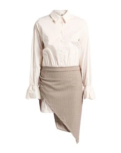 Haveone Woman Mini Dress Ivory Size M Cotton, Polyester In White
