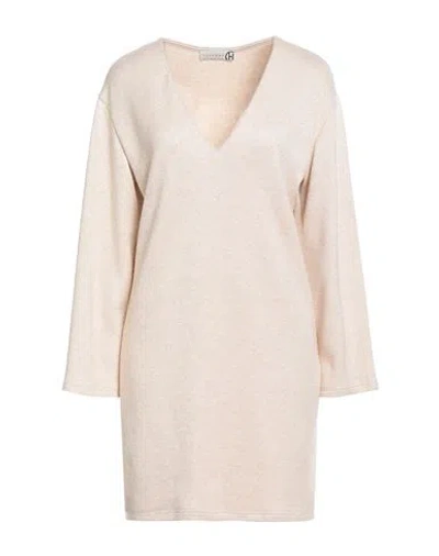 Haveone Woman Mini Dress Ivory Size M Viscose, Polyester, Nylon