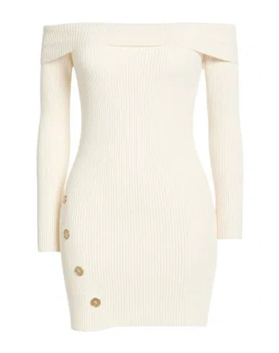 Haveone Woman Mini Dress Ivory Size Onesize Viscose, Polyester, Polyamide In White