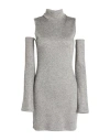 Haveone Woman Mini Dress Light Grey Size M Viscose, Polyester, Polyamide, Elastane In Gray