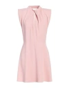 Haveone Woman Mini Dress Light Pink Size L Polyester, Elastane