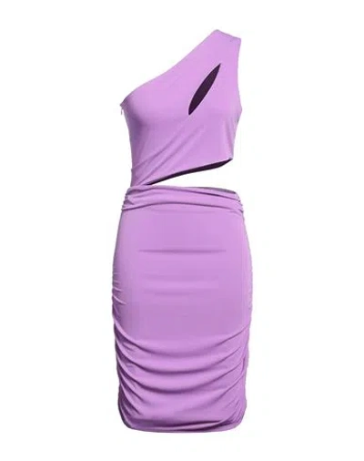 Haveone Woman Mini Dress Mauve Size M Polyester, Elastane In Purple