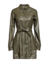 Haveone Woman Mini Dress Military Green Size M Polyurethane, Polyester