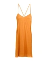 Haveone Woman Mini Dress Orange Size M Viscose