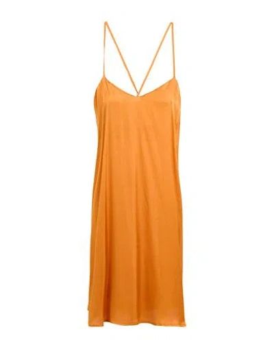 Haveone Woman Mini Dress Orange Size M Viscose