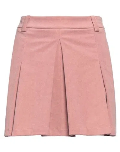 Haveone Woman Mini Skirt Antique Rose Size M Cotton, Elastane In Pink