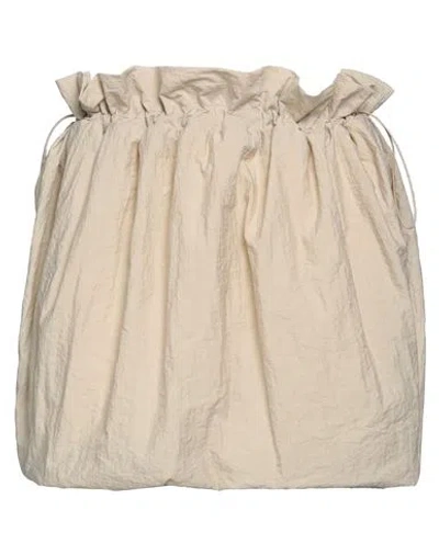 Haveone Woman Mini Skirt Beige Size M Polyamide