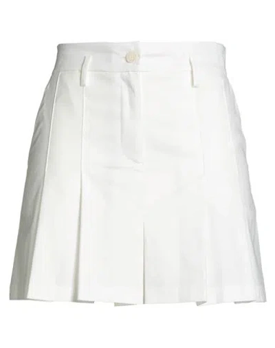 Haveone Woman Mini Skirt Black Size M Cotton, Polyamide, Elastane In White