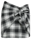 Haveone Woman Mini Skirt Black Size M Cotton, Polyester In Black