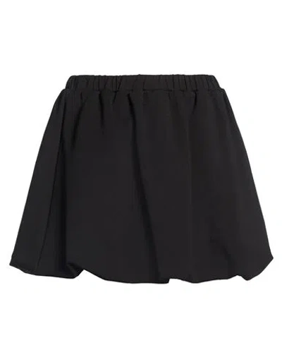 Haveone Woman Mini Skirt Black Size M Cotton, Polyester, Elastic Fibres