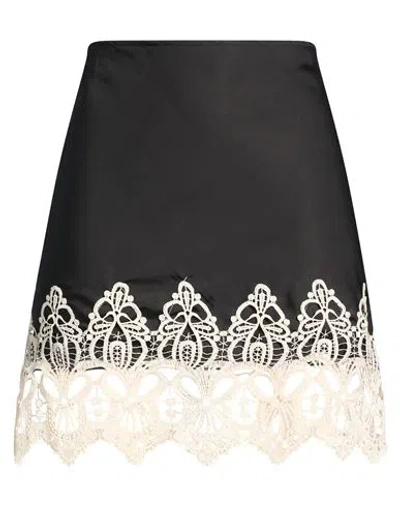 Haveone Woman Mini Skirt Black Size M Polyester