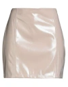 Haveone Woman Mini Skirt Blush Size M Polyurethane, Polyester In Brown