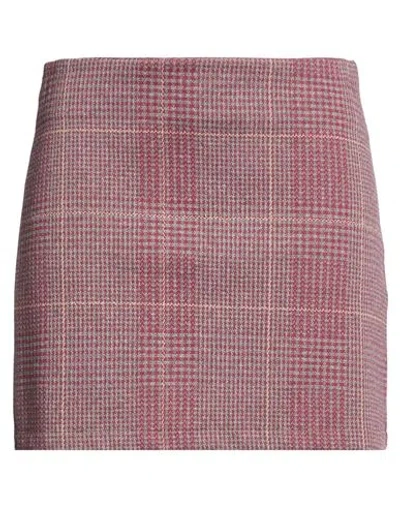 Haveone Woman Mini Skirt Brick Size M Polyester, Cotton, Elastane In Purple