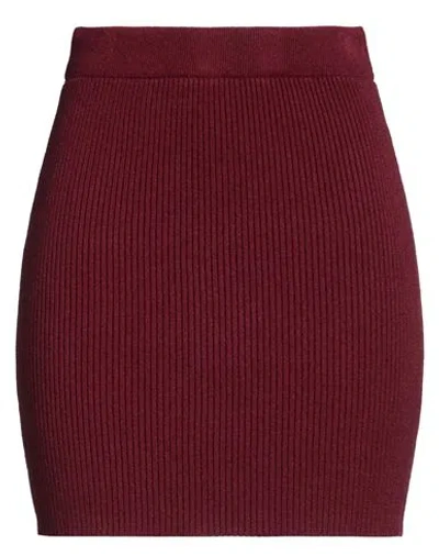 Haveone Woman Mini Skirt Brick Size Onesize Viscose, Polyester, Polyamide In Red