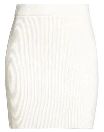 Haveone Woman Mini Skirt Cream Size Onesize Viscose, Polyester, Polyamide In White