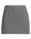 Haveone Woman Mini Skirt Grey Size S Polyester, Cotton, Acrylic, Elastane In Gray