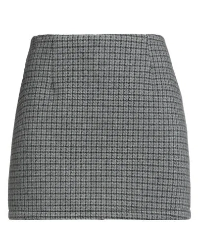 Haveone Woman Mini Skirt Grey Size S Polyester, Cotton, Acrylic, Elastane In Gray