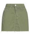 HAVEONE HAVEONE WOMAN MINI SKIRT MILITARY GREEN SIZE S COTTON