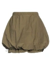 Haveone Woman Mini Skirt Military Green Size M Polyamide