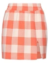 Haveone Woman Mini Skirt Orange Size M Polyester, Cotton, Elastane In Orange