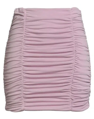 Haveone Woman Mini Skirt Pink Size M Polyester, Elastane