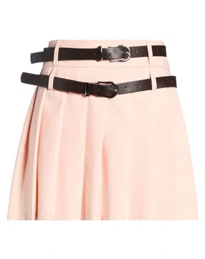 Haveone Woman Mini Skirt Pink Size Xs Polyester, Viscose, Elastane
