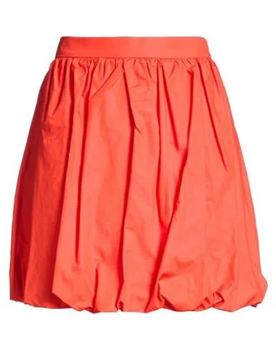 Haveone Woman Mini Skirt Tomato Red Size M Cotton