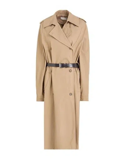 Haveone Woman Overcoat & Trench Coat Sand Size L Cotton
