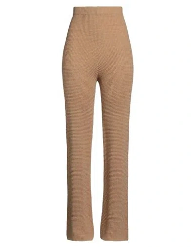 Haveone Woman Pants Beige Size Onesize Acrylic, Wool, Viscose, Alpaca Wool In Brown