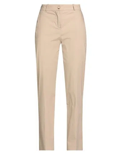 Haveone Woman Pants Beige Size S Cotton, Elastane In Neutral