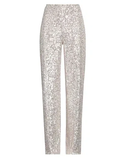 Haveone Woman Pants Beige Size S Polyester, Elastic Fibres