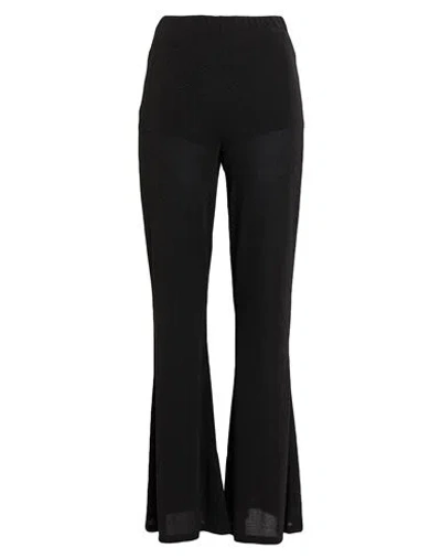 Haveone Woman Pants Black Size M Viscose, Polyester, Polyamide, Elastane