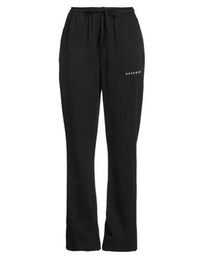 Haveone Woman Pants Black Size Xs Cotton