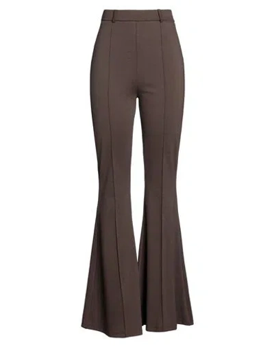 Haveone Woman Pants Brown Size M Viscose, Polyamide, Elastane