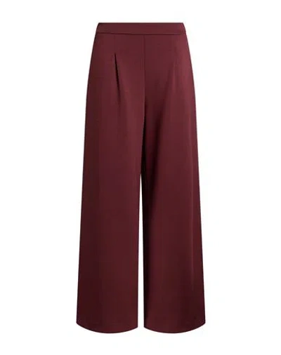 Haveone Woman Pants Burgundy Size M Rayon, Polyester, Elastane In Red