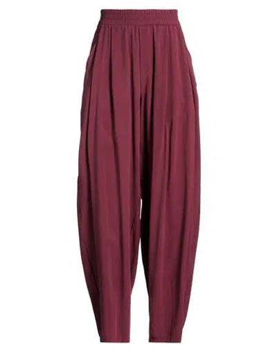 Haveone Woman Pants Burgundy Size M Viscose, Polyester In Red