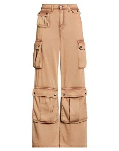 Haveone Woman Pants Camel Size Xs Cotton In Beige