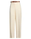 Haveone Woman Pants Cream Size L Polyester, Viscose, Elastane In Neutral