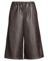 Haveone Woman Pants Dark Brown Size S Polyester, Polyurethane