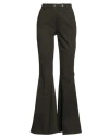 Haveone Woman Pants Dark Green Size Xs Cotton, Polyester, Elastane In Black